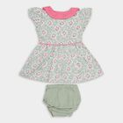 Infant Girls' 100% Cotton Frock , Light Green, small image number null