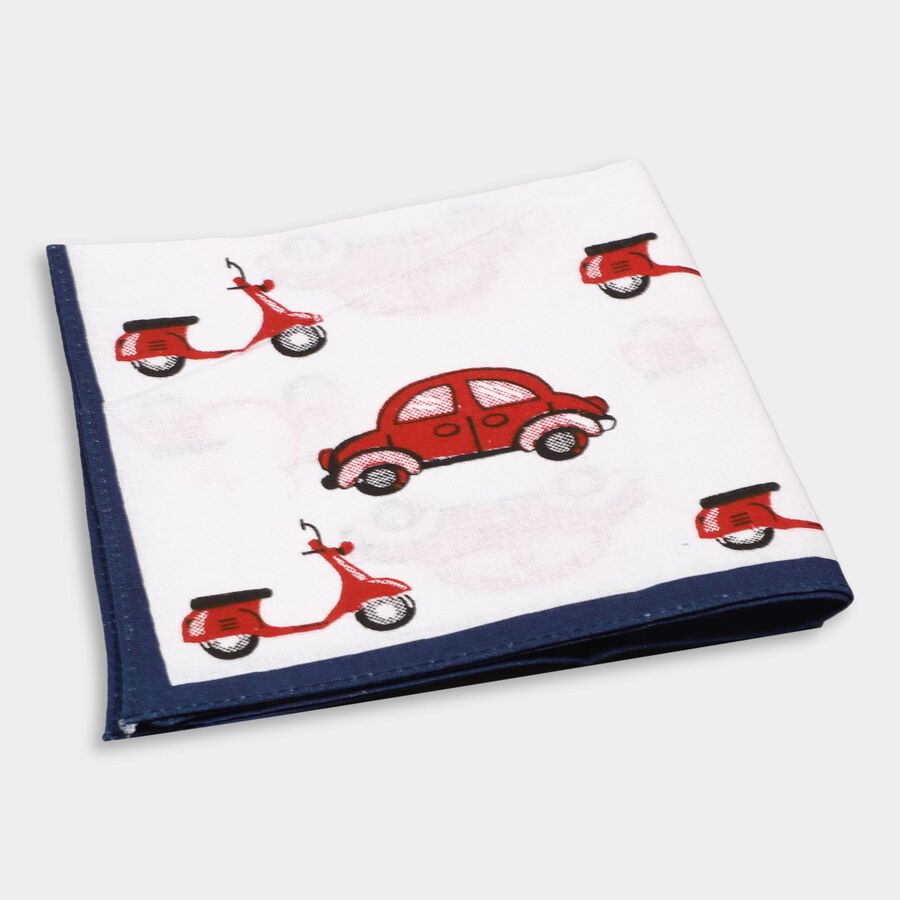 Boys' 100% Cotton Hanky , White, large image number null