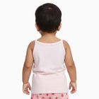 Infants' Soft Baby Pink Cotton Round Neck Casual Vest, हल्का गुलाबी, small image number null