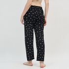 Women's Muted Charcoal Black Solid Elastic Waist Pyjama, काला, small image number null