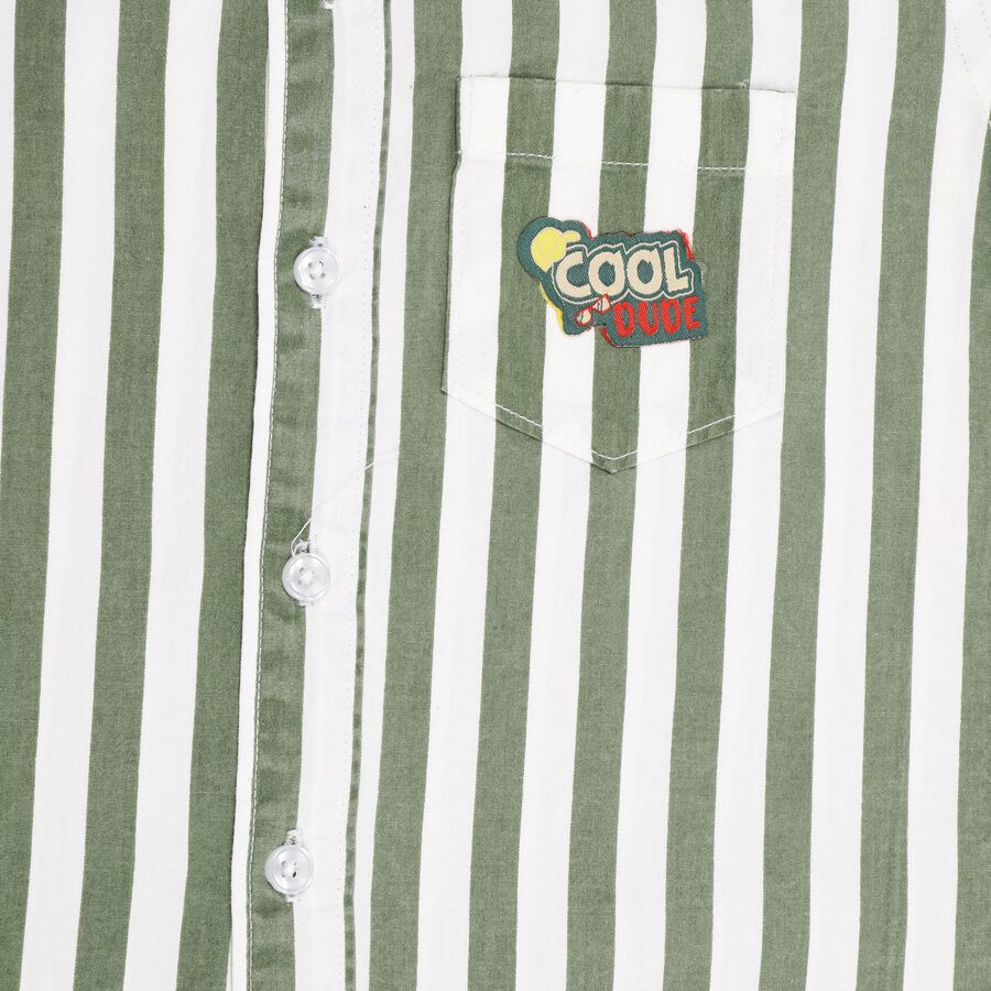 Boys' 100% Cotton Woven Baba Suit, Dark Green, large image number null