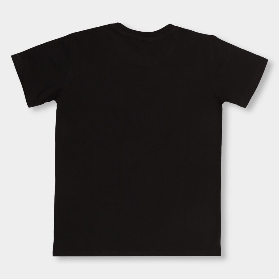 Boys' Half Sleeves T-Shirt , Black, large image number null