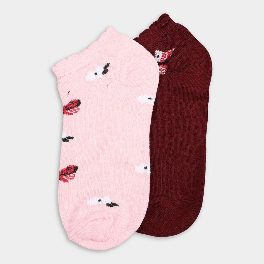Girl's Socks (Pack of 2), Pink, large image number null