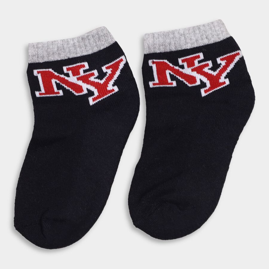 Boys' Socks (Pack of 2), Navy Blue, large