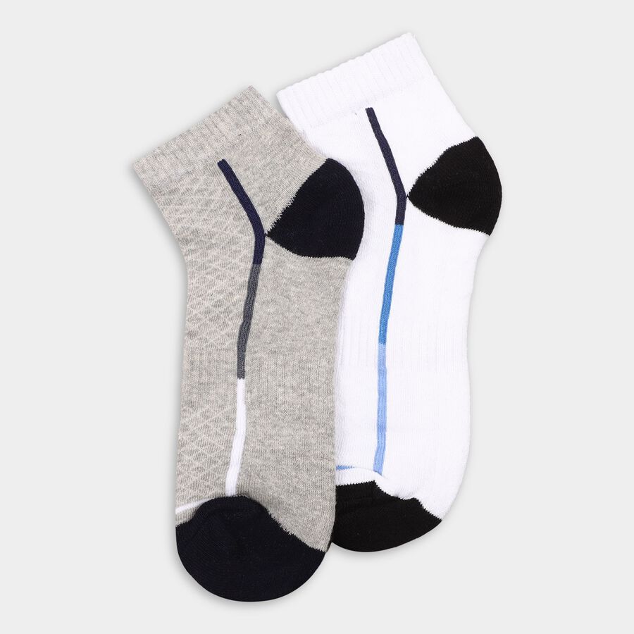 Men's Socks (Pack of 2), White, large