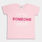 Girl's Cotton T-Shirt, Light Pink, small image number null