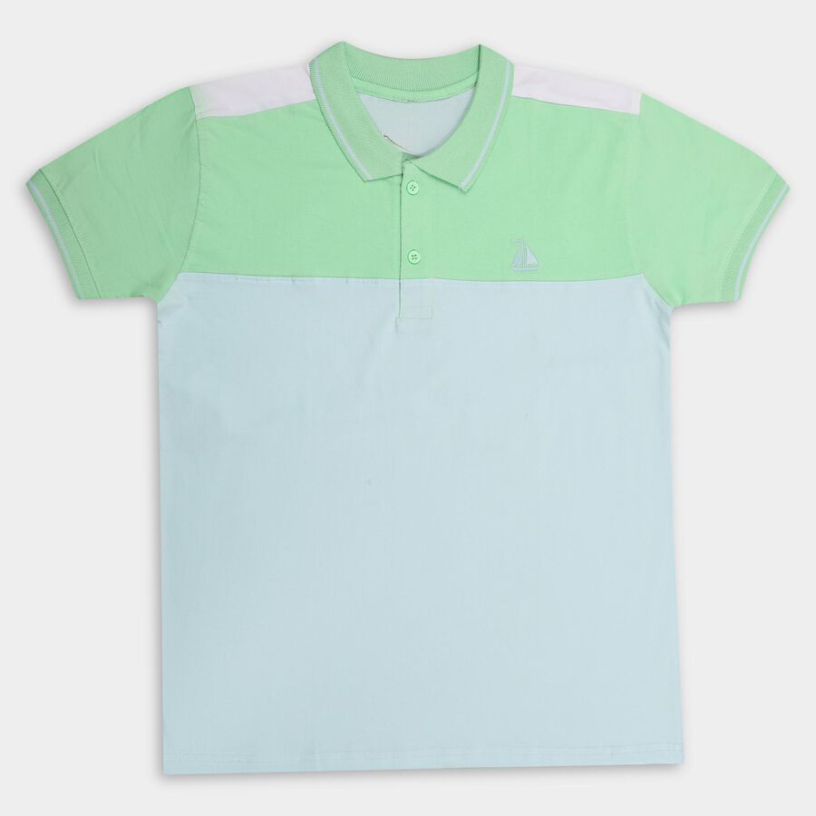Boys' Half Sleeves T-Shirt, Light Blue, large image number null
