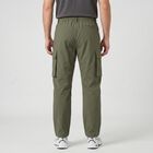 Men's Olive Green Slim Fit Cargo Trousers, ओलिव, small