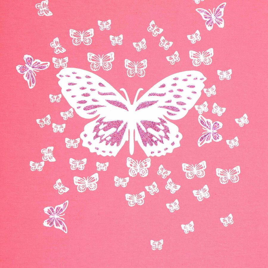 Girls Cotton T-Shirt, Pink, large image number null