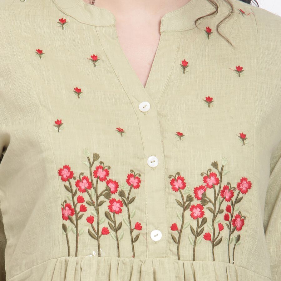 Ladies' 100% Cotton Ethnic Set , हल्का हरा, large image number null