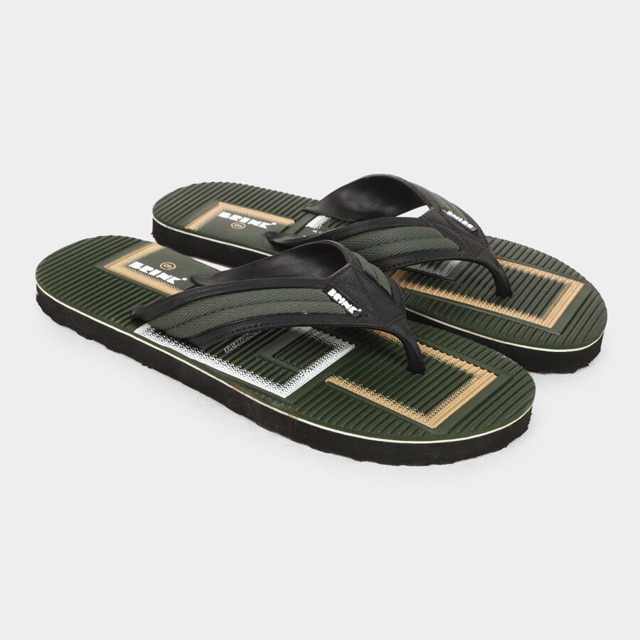 Men's Slippers, Olive, large image number null