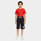Boys' Navy Blue Regular Fit Casual Jamaican Shorts, Navy Blue, small
