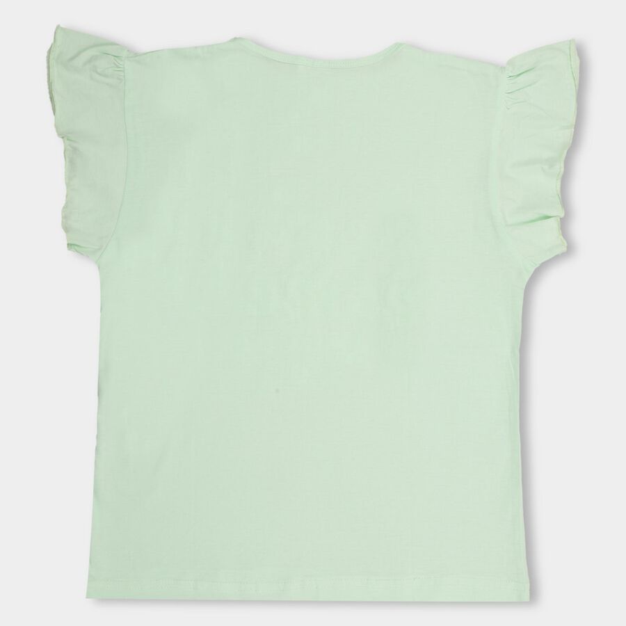 Girls' 100% Cotton T-Shirt , Light Green, large image number null