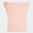 Girls' 100% Cotton T-Shirt , पीच, small image number null