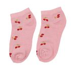 Girls' Light Pink Regular Fit Ankle-Length Socks, गुलाबी, small image number null