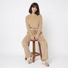 Women Beige Sweat Suit Track suit, Beige, small