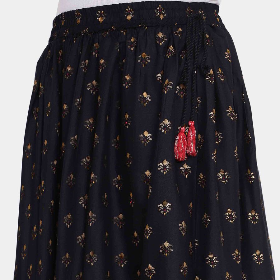 Straight Lehenga Skirt, Black, large image number null