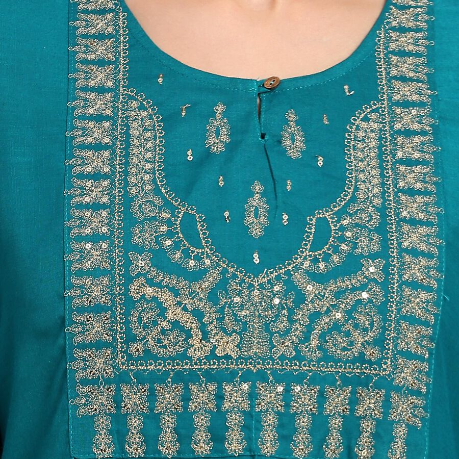 Ladies' Kurta, Dark Green, large image number null