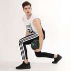 Men's Bright Snow White V-Neck Athleisure T-Shirt, White, small