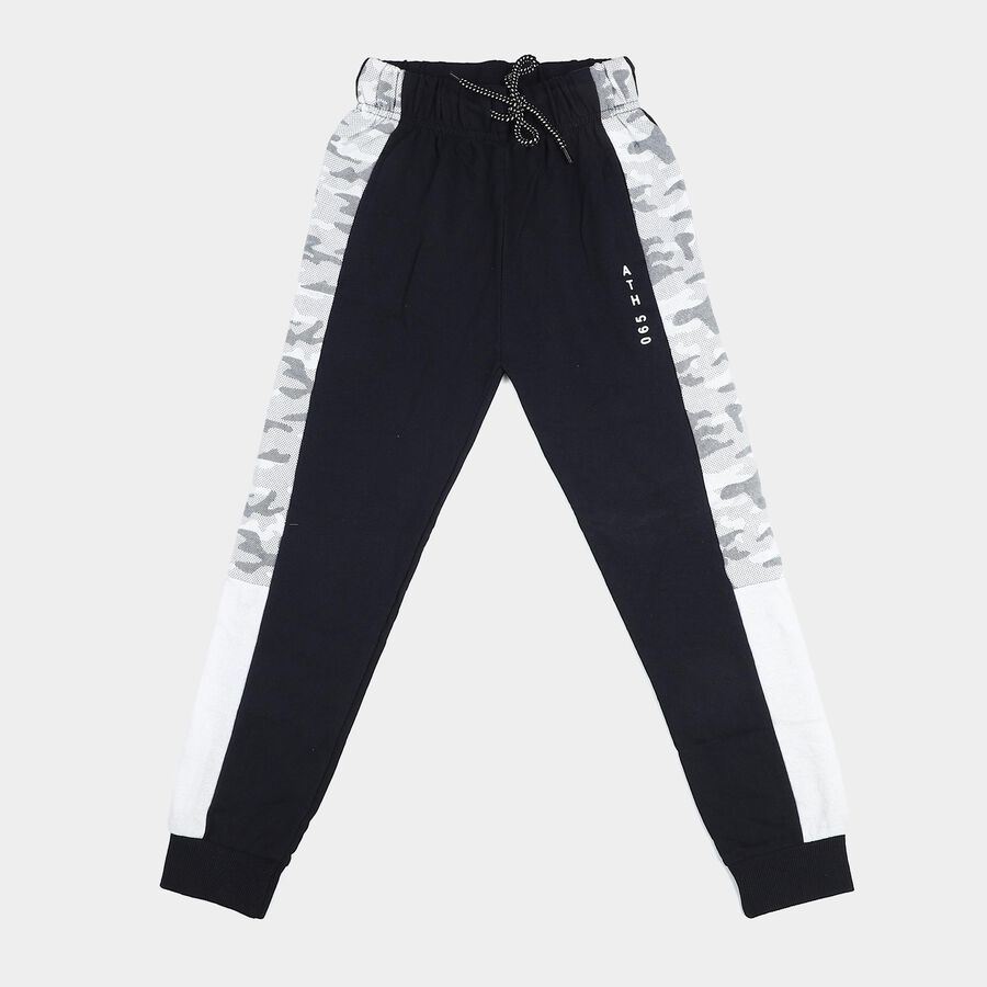 Boys' Navy Blue Jogger Fit Camo Side Panel Pyjama, Navy Blue, large
