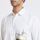 Men's 100% Cotton Casual Shirt, White, small image number null