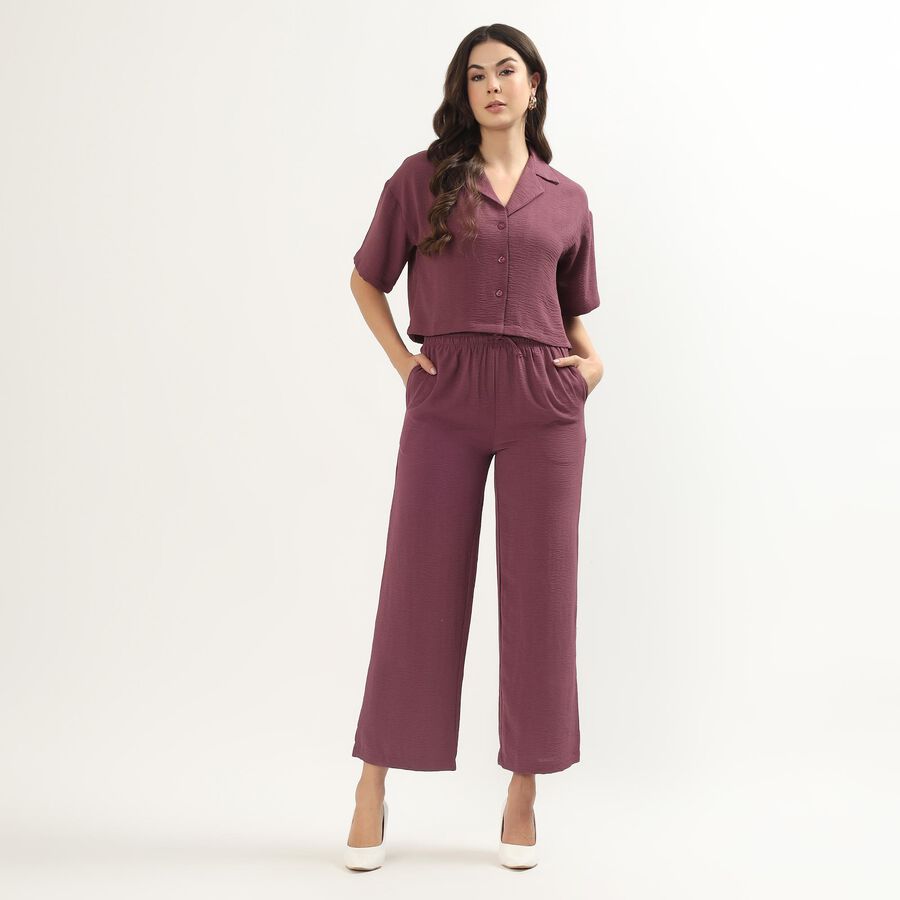 Women's Soft Dusty Pink Geometric Printed Co-ord Set, Light Pink, large