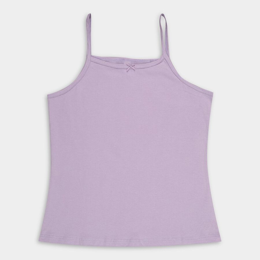 Girls' 100% Cotton Vest (Pack of 2), लाइलेक, large image number null