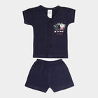Infants Cotton Baba Suit, Navy Blue, small image number null