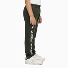 Boys' Deep Olive Green Gaming Print Cotton Blend Pyjama, ओलिव, small image number null