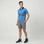 Men's Light Blue Round Neck Athleisure T-Shirt, Light Blue, small