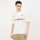 Men's White Round Neck Classic T-Shirt, Off White, small