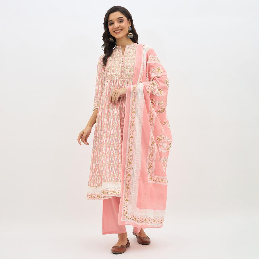 Ladies'Kurta, हल्का गुलाबी, large image number null