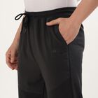 Men's Jet Black Regular Fit Jogger Track Pants, Dark Grey, small image number null