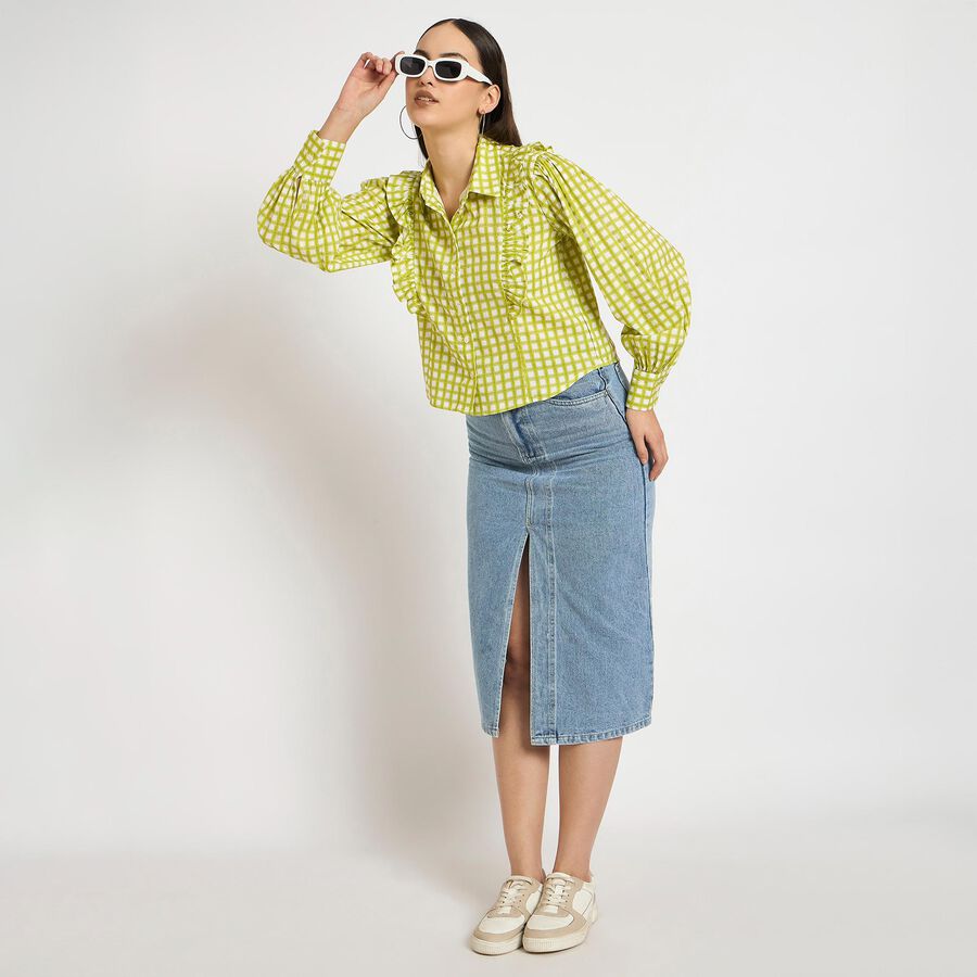 Ladies' Shirt , हल्का हरा, large image number null