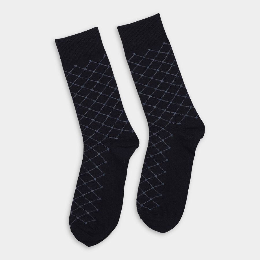 Men's Socks (Pack of 2), नेवी ब्लू, large