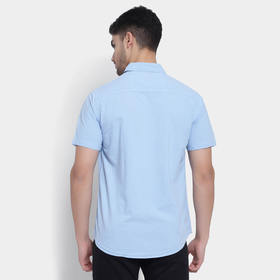 Cotton Solid Casual Shirt, Light Blue, large image number null