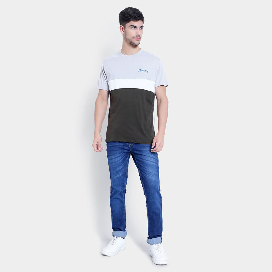 Round Neck T-Shirt, Olive, large image number null