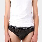 Boys Grey Regular Fit Briefs, Dark Grey, small