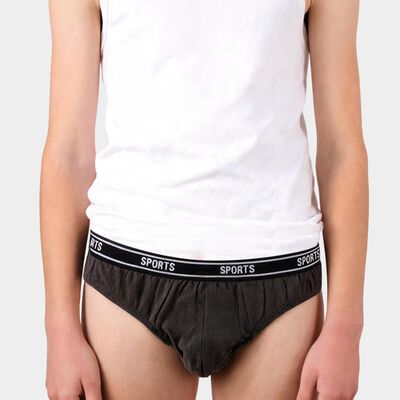 Boys Grey Regular Fit Briefs