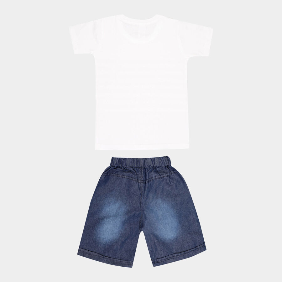 Boys Cotton Baba Suit, White, large image number null