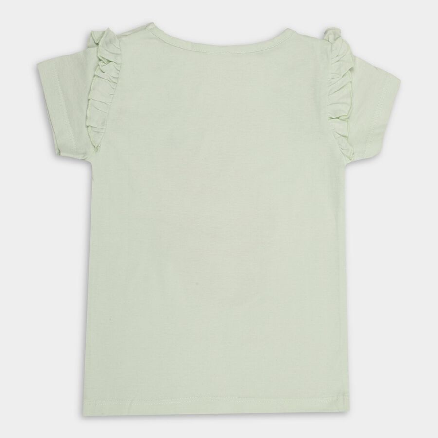 Girls' 100% Cotton T-Shirt , Light Green, large image number null