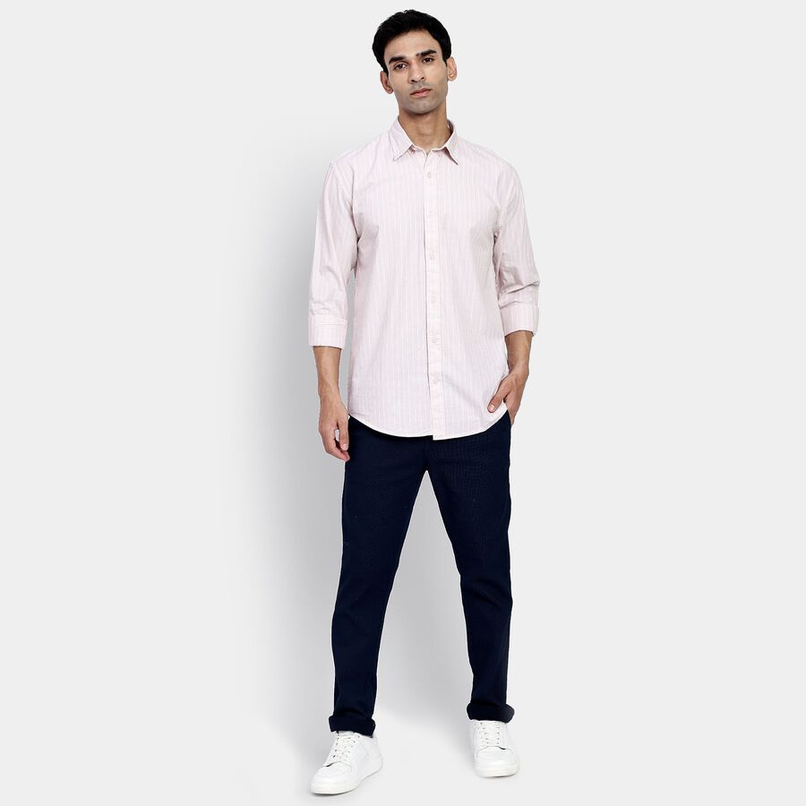 Men's 100% Cotton Casual Shirt, Peach, large image number null