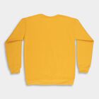 Boys Bright Mustard Yellow Crew Neck Casual Sweatshirt, मस्टर्ड, small image number null