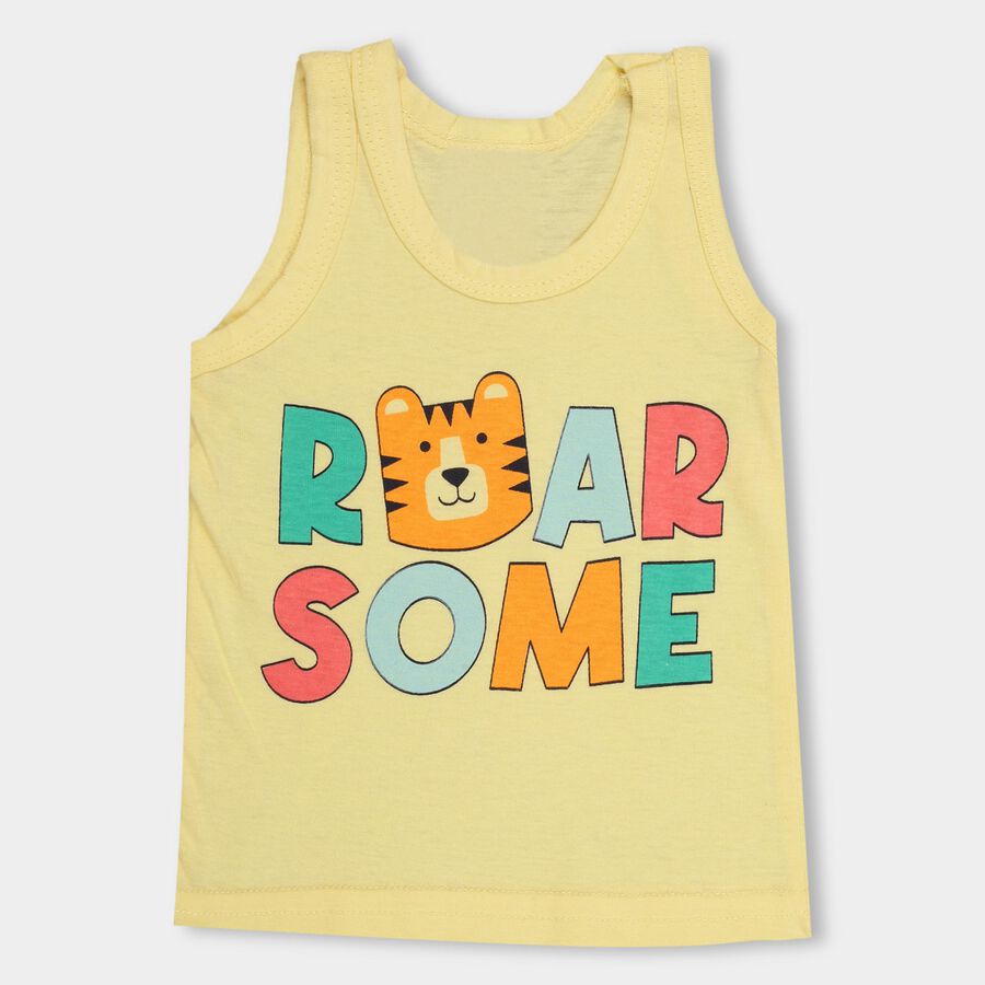 Infants' 100% Cotton Vest, पीला, large image number null