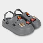 Boys' Grey Slip-On Clogs Sandals, Grey, small