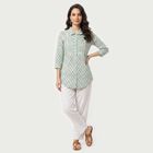Women's Green Straight Kurta, Light Green, small