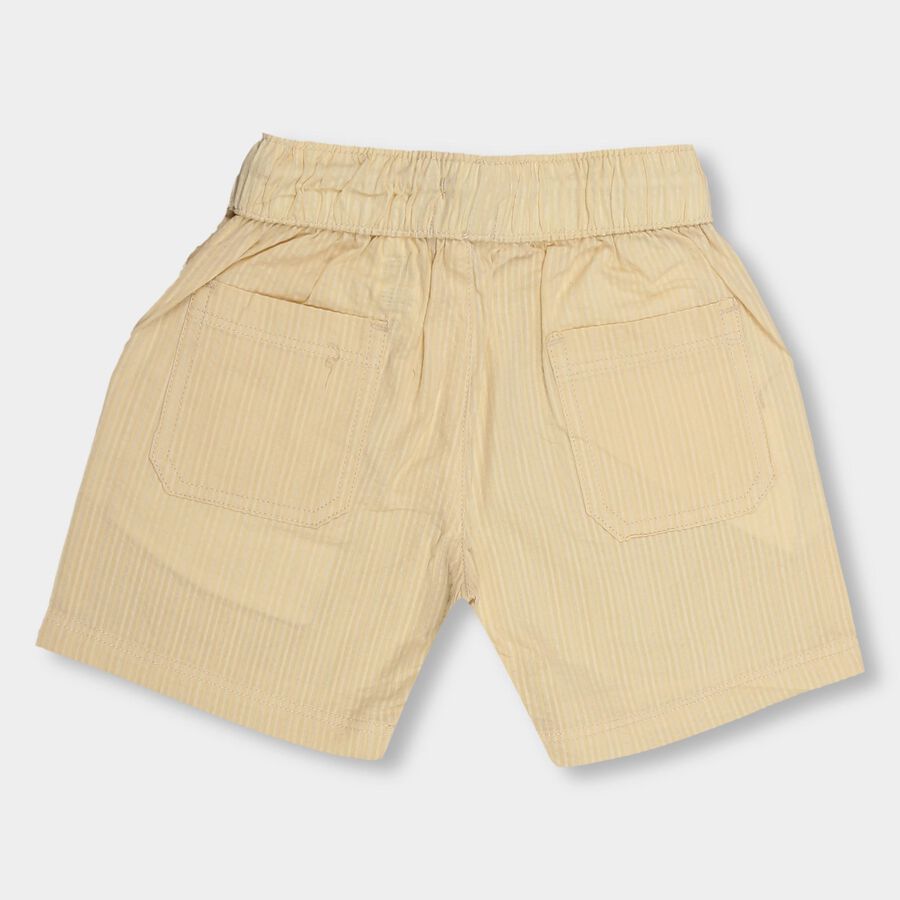 Boys' 100% Cotton Basic Bermuda, Off White, large image number null