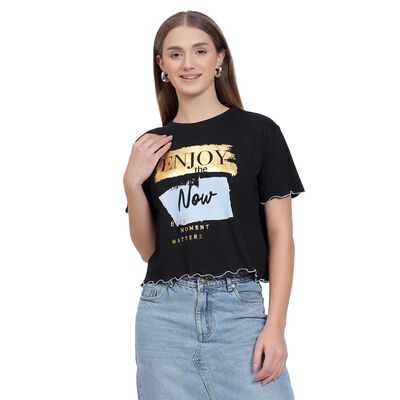 Ladies' 100% Cotton Crop  Top