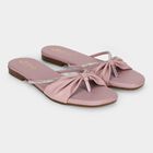 Women's Lilac Bow Strappy Sandals, Lilac, small