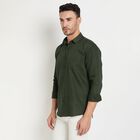 Men's Casual Shirt, Olive, small image number null